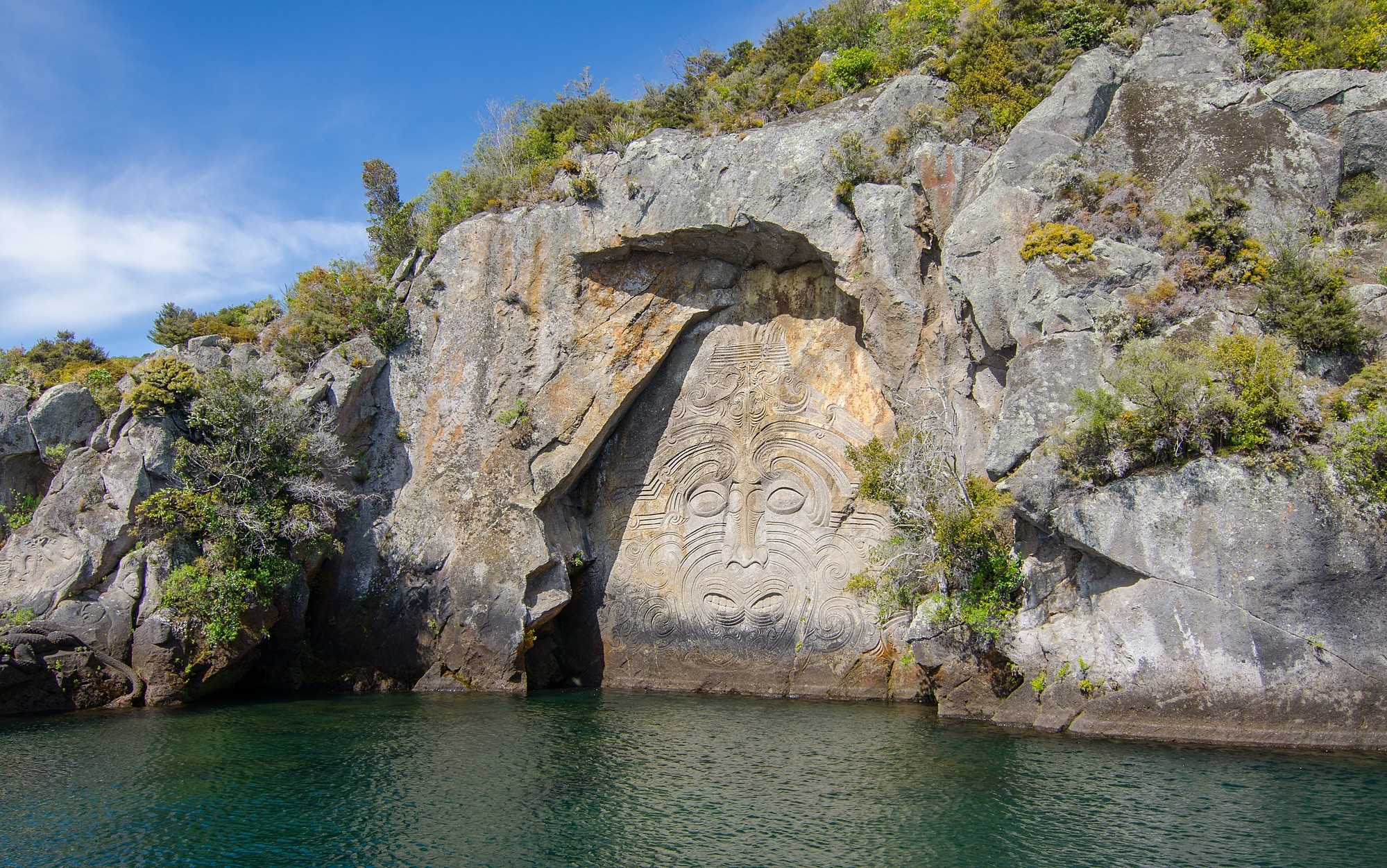 Mine Bay Māori Rock Carvings, Lake Taupō